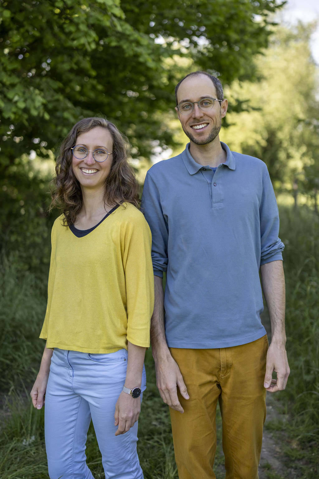 Portrait du duo de designers du studio Cynara, Sandra Willauer et Thibaut Schell